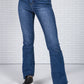 Flared Dark Wash Denim Jeans