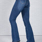 Flared Dark Wash Denim Jeans