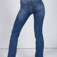 Flared Dark Wash Denim Jeans