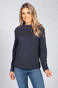 Navy Pocket Front Jumper