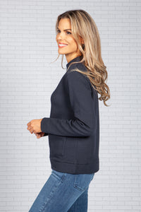 Navy Pocket Front Jumper