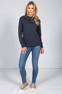 Navy Pocket Front Jumper