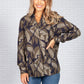 Abstract Leaf Printed Blouse