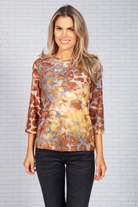 Tie Dye Textured Design Top