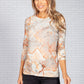 Coral Marble Print Top