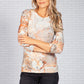 Coral Marble Print Top