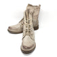 Beige Laced Ankle Boot