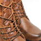 Camel Laced Ankle Boot