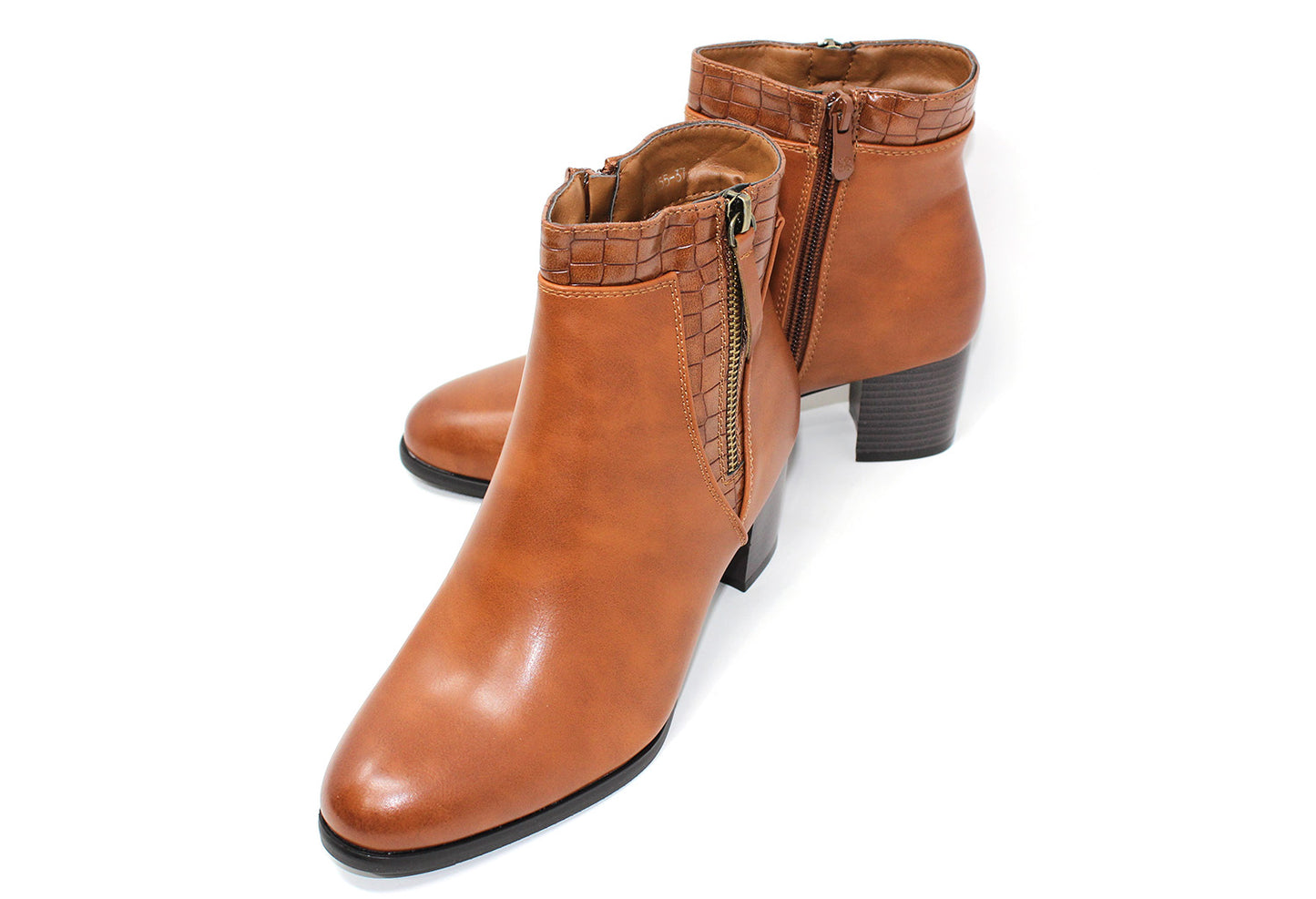 Classic look camel Ankle Boot