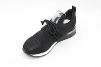 Black slip on trainer