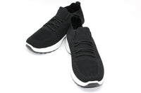 Black Pull-on Elasticated Trainer