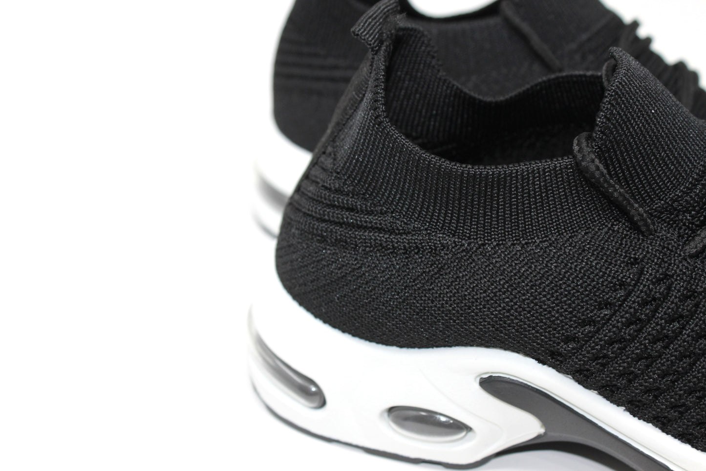 Black Pull-on Elasticated Trainer