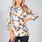 Soft Leaf Print Top