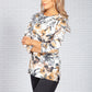 Soft Leaf Print Top