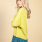 Oversized Pullover Knit in Lime