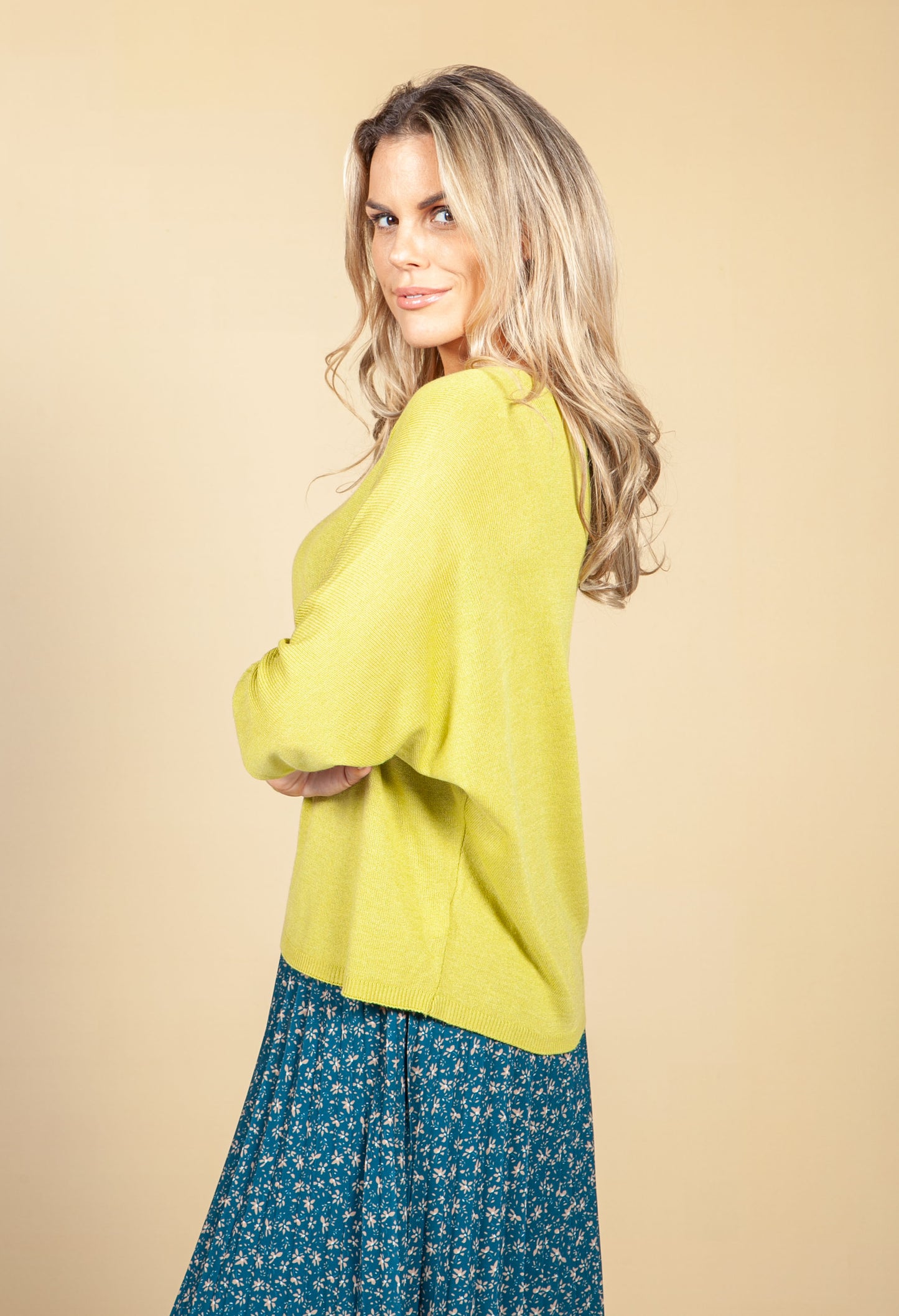 Oversized Pullover Knit in Lime