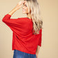 Oversized Pullover Knit in Dark Red