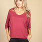 Oversized Pullover Knit in Wine