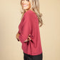 Oversized Pullover Knit in Wine