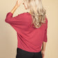 Oversized Pullover Knit in Wine