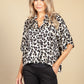 Silk Feel Leopard Print Shirt