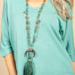 Midnight Pendant Necklace in Mystic Green