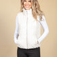 Almond Faux Leather Gilet