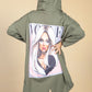 OVERSIZED SLOUCH OPEN HOODIE IN KHAKI