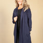 OVERSIZED SLOUCH OPEN HOODIE IN NAVY