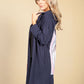 OVERSIZED SLOUCH OPEN HOODIE IN NAVY