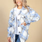 Light Blue Soft Check Shacket