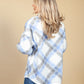 Light Blue Soft Check Shacket