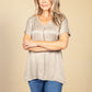 Beige Silk Feel Front Top