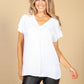 White Silk Feel Front Top