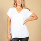 White Silk Feel Front Top