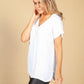 White Silk Feel Front Top