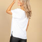 White Silk Feel Front Top