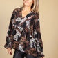 Multi Print Chocolate Blouse