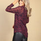 Deep Red Leopard Print Blouse