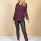 Deep Red Leopard Print Blouse