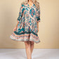 Tunic Style Dress in Emerald Paisley