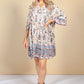 Tunic Style Dress in Paisley Cream