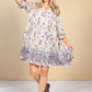 Tunic Style Dress in Paisley Cream