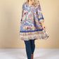 Tunic Style Dress in Blue and Orange Paisley