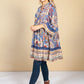 Tunic Style Dress in Blue and Orange Paisley