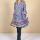 Tunic Style Dress in Blue Paisley