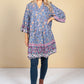 Tunic Style Dress in Blue Paisley