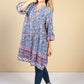 Tunic Style Dress in Blue Paisley