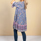 Tunic Style Dress in Blue Paisley