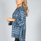 Hounds Tooth Blouse in Blue Mix